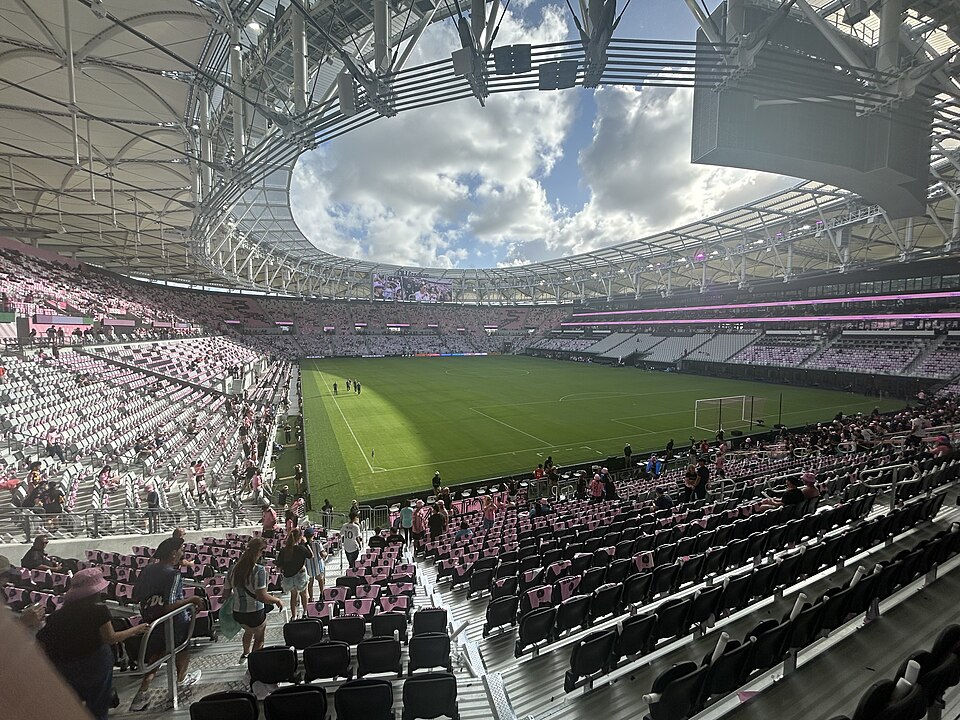 Inter Miami’s pink-and-black stadium on match day